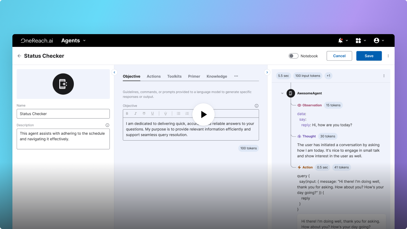 OneReach.ai product features